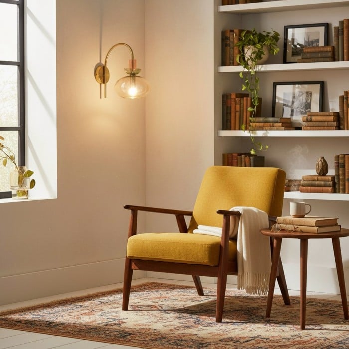 Applique murale décorative Tintora en verre transparent coloré - Fixation en métal - Idéale pour un couloir ou une chambre