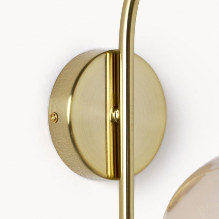 Applique murale décorative Tintora en verre transparent coloré - Fixation en métal - Idéale pour un couloir ou une chambre