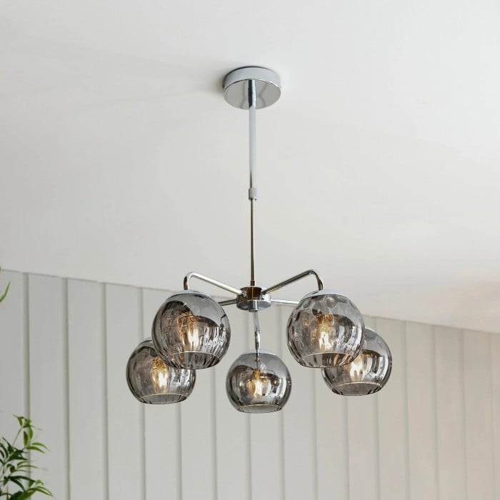 Tracian Glass Mid-Century Modern Globe Pendant Light for Dining Room HL2041