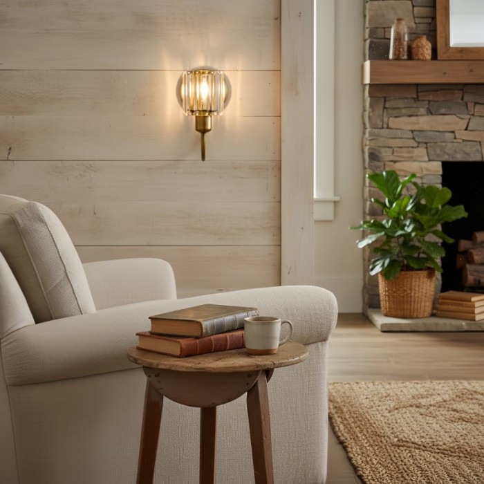 Applique da parete Tracian - Braccio curvo con paralume in vetro o lino per camera da letto HL1953