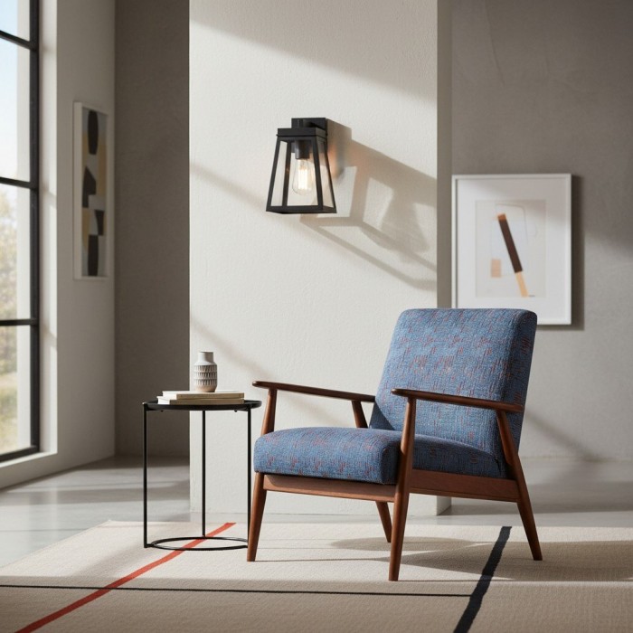 Applique murale d'extérieur Trevanta en verre transparent noir - Éclairage extérieur moderne HL2104