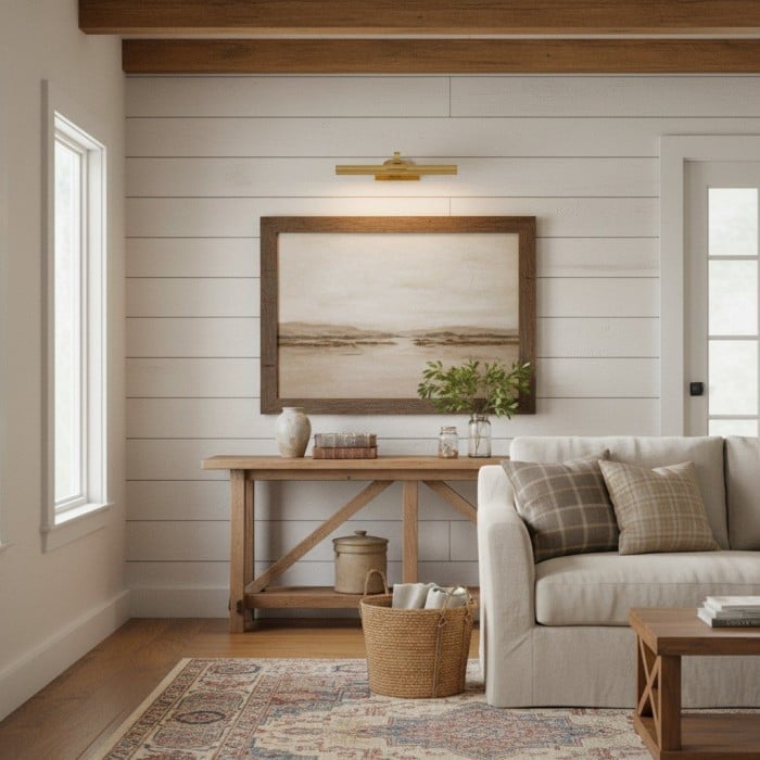 Bezprzewodowa lampa ścienna Aurix o smukłej, nowoczesnej konstrukcji – oprawa ścienna LED do galerii i przedpokoju HL2003