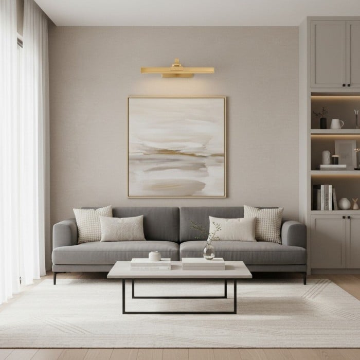 Bezprzewodowa lampa ścienna Aurix o smukłej, nowoczesnej konstrukcji – oprawa ścienna LED do galerii i przedpokoju HL2003