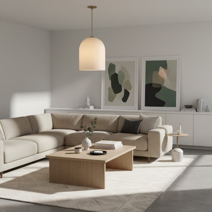 Vega Glass Champagne Iron Frame Pendant - Glass Shade Modern Light for Dining or Kitchen HL1970