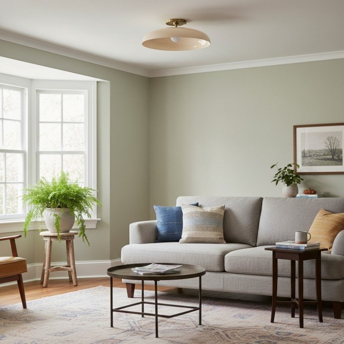 Lampa sufitowa Vega Glass Flush Mount – nowoczesna lampa sufitowa w kolorze szampańskim, do przedpokoju, HL1964