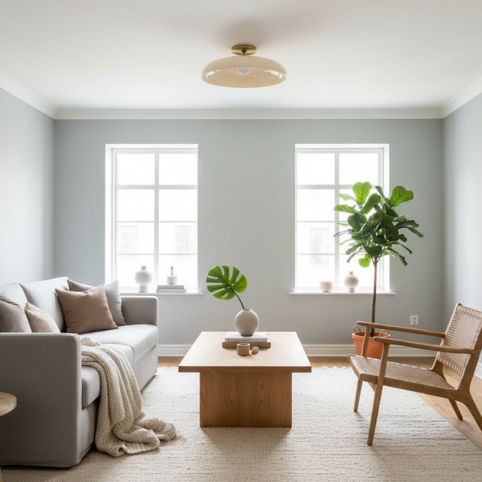 Lampa sufitowa Vega Glass Flush Mount – nowoczesna lampa sufitowa w kolorze szampańskim, do przedpokoju, HL1964