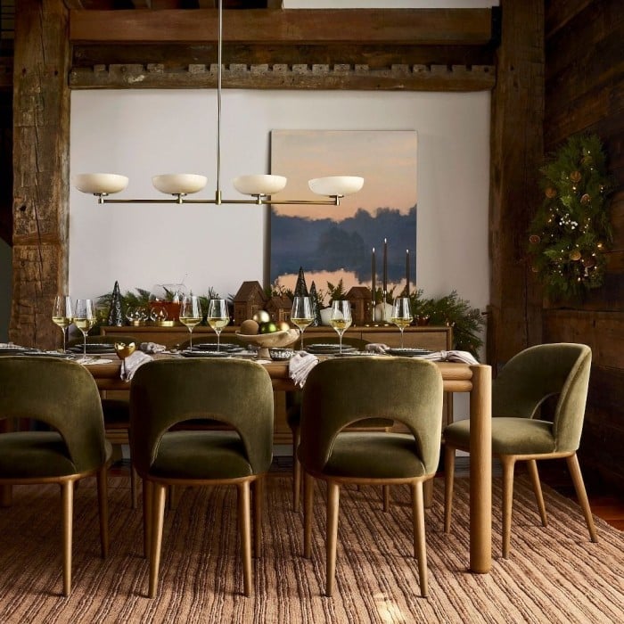 Vega Glass Mid-Century Modern Globe Chandelier with Glass Shades for Dining Room and Kitchen Island HL1971