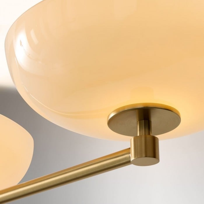 Vega Glass Mid-Century Modern Globe Chandelier with Glass Shades for Dining Room and Kitchen Island HL1971