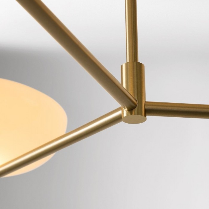 Vega Glass Mid-Century Modern Globe Chandelier with Glass Shades for Dining Room and Kitchen Island HL1971