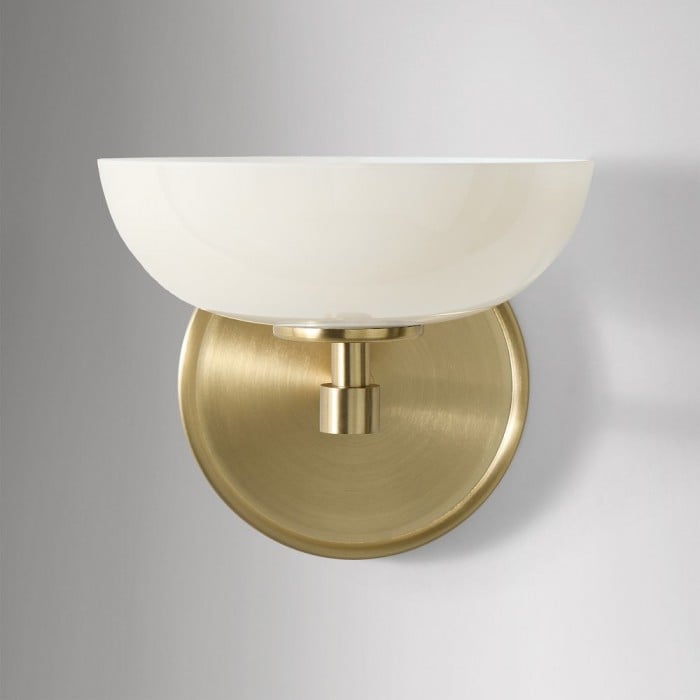 Applique da parete in vetro Vega - Piccola lampada minimalista, elemento decorativo in metallo contemporaneo per corridoio o