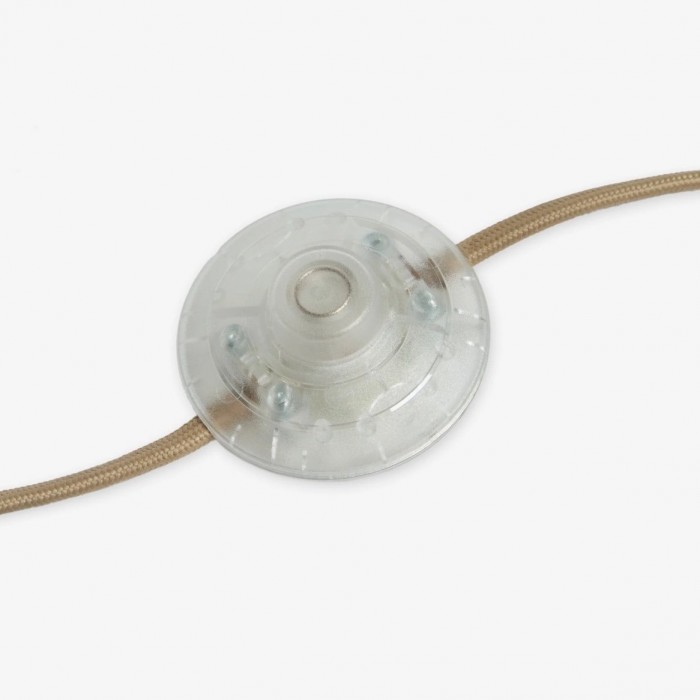 Lámpara de pie Vellaro de latón con pantalla de tela - Lámpara de pie moderna para salón o dormitorio HL1876