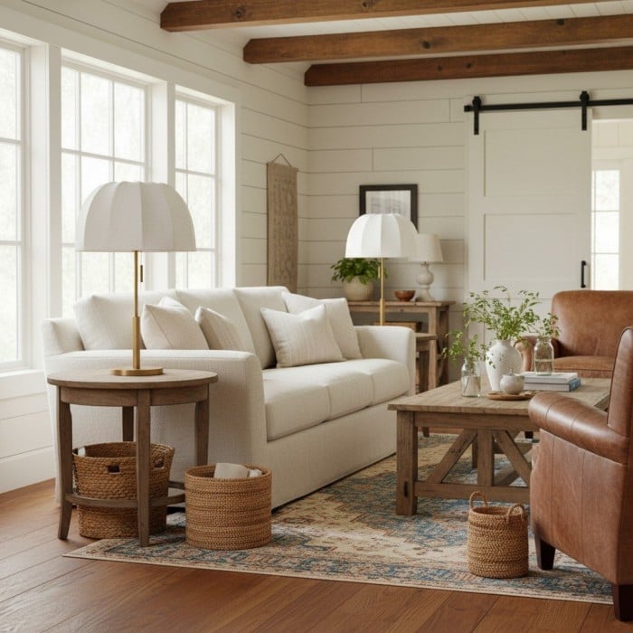 Vellaro Elegant Brass Table Lamp with Fabric Shade - Bedside Light for Contemporary Bedroom HL1877