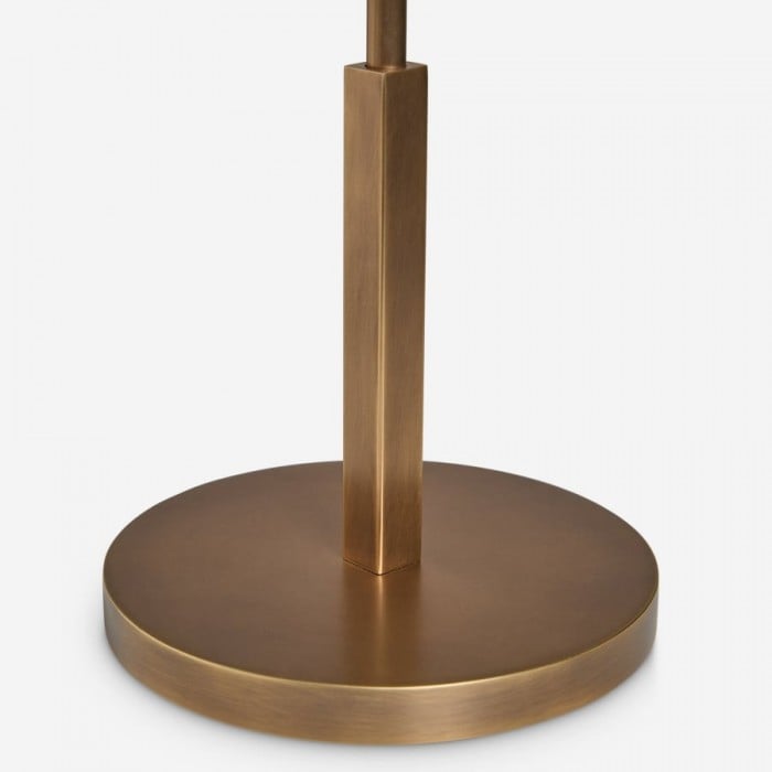 Vellaro Elegant Brass Table Lamp with Fabric Shade - Bedside Light for Contemporary Bedroom HL1877