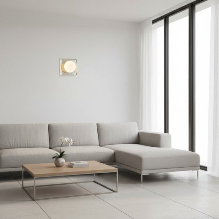 Applique murale Vellaro, design en verre et métal – Style intemporel pour l'éclairage de la cuisine et du bureau HL1880