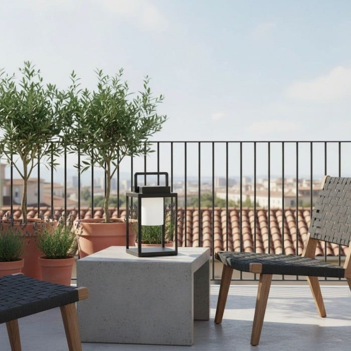 Veltor Tragbare, wiederaufladbare Tischleuchte - Modernes Metall für den Außenbereich HL2017