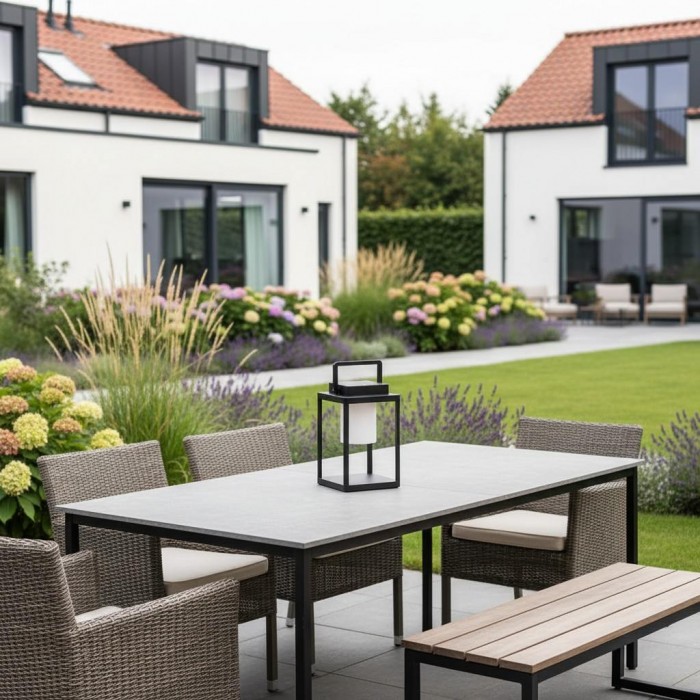 Veltor Tragbare, wiederaufladbare Tischleuchte - Modernes Metall für den Außenbereich HL2017