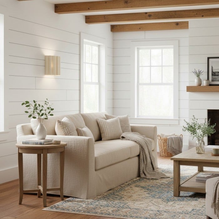 Applique da parete Velura Linen Fold - Tessuto con design plissettato morbido, illuminazione ambientale per camera da letto o