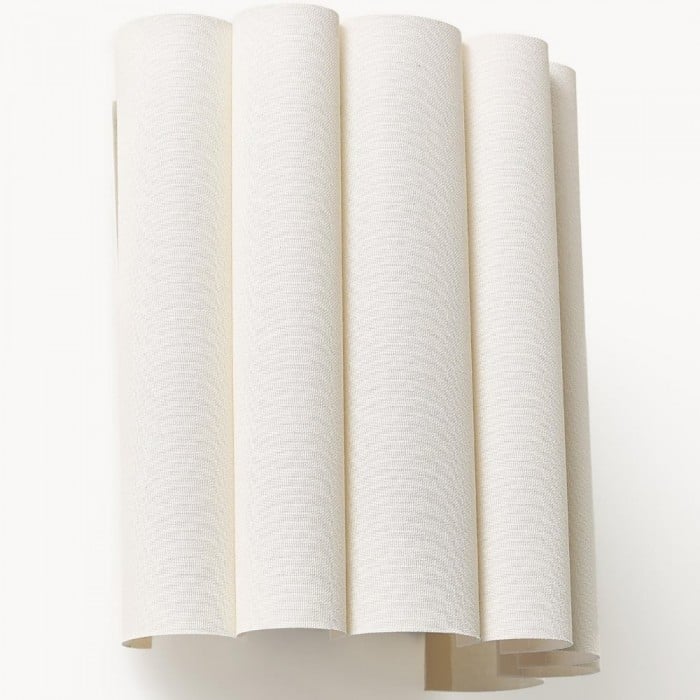 Applique da parete Velura Linen Fold - Tessuto con design plissettato morbido, illuminazione ambientale per camera da letto o