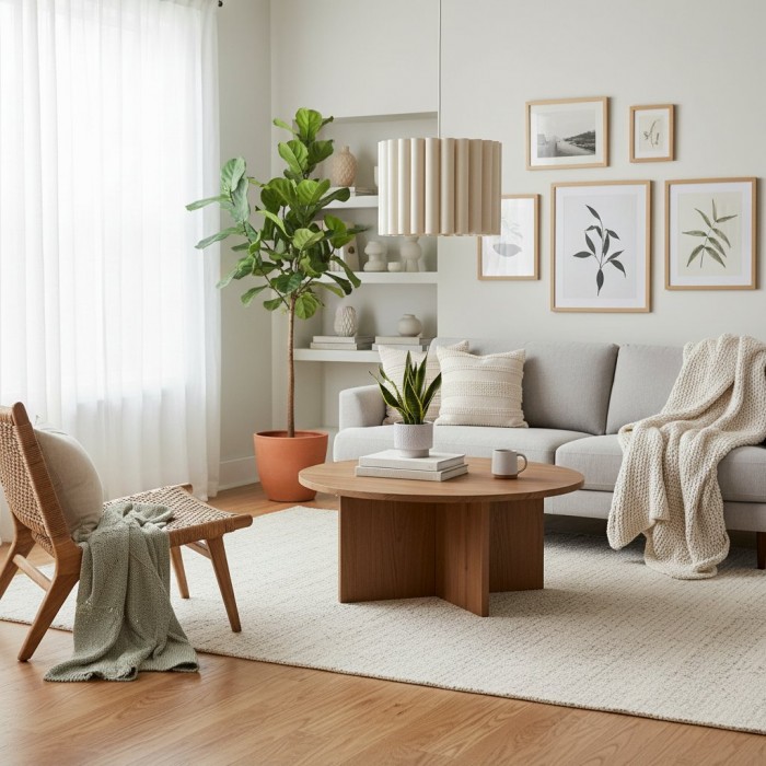 Velura hanglamp - Beige linnen kap voor eet- en woonkamer HL2270