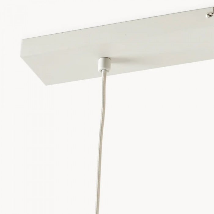 Lampada a sospensione lineare Velura - Paralume in lino naturale per un'atmosfera calda HL2271