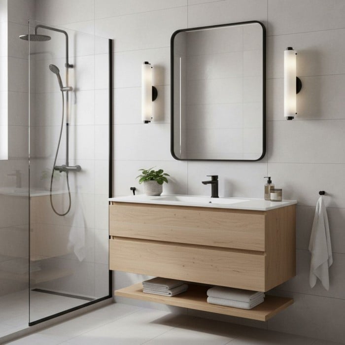 Applique da parete moderna in vetro Vilonass - Design minimalista allungato per spazi interni ed esterni HL1934