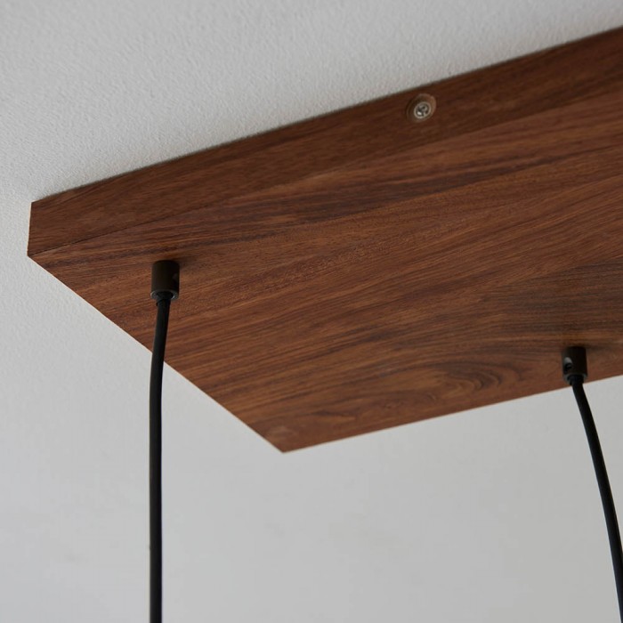 Vornix 6-flammige lineare Pendelleuchte – Moderne Industrieleuchte im Holzbalken-Design für Kücheninsel und Esszimmer HL2049