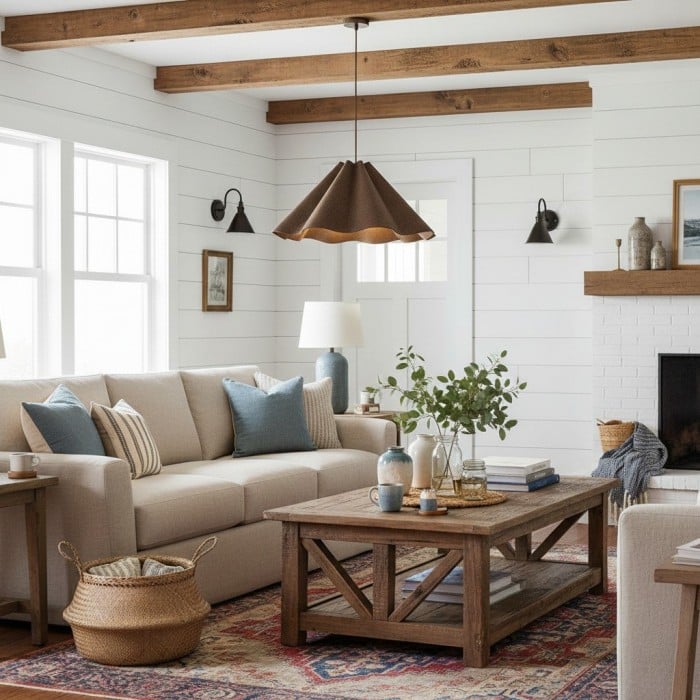 Weavara Skulpturale Pendelleuchte aus Stoff und Metall – Moderne Hängelampe für Ess- oder Wohnzimmer HL1850