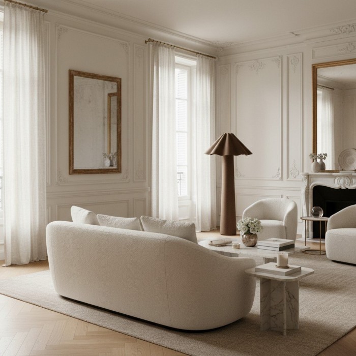 Rzeźbiona lampa podłogowa Weavara – nowoczesny design w stylu przejściowym do salonów i salonów HL1866