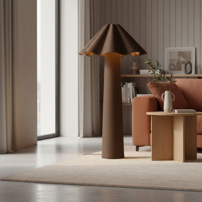 Rzeźbiona lampa podłogowa Weavara – nowoczesny design w stylu przejściowym do salonów i salonów HL1866