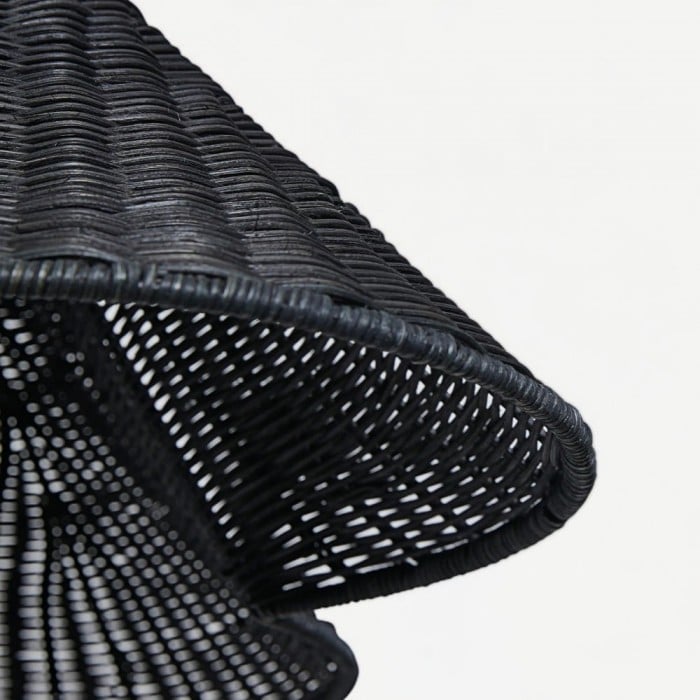 Lampada a sospensione in rattan naturale intrecciato Wickara - Lampada a sospensione boho-chic per soggiorno e sala da pranzo