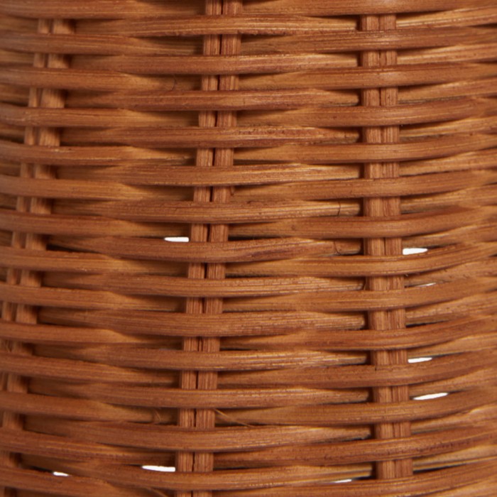 Lámpara de mesa pequeña de ratán escultural Wickara - Acabado tejido natural, ideal para mesas auxiliares y entradas HL1881