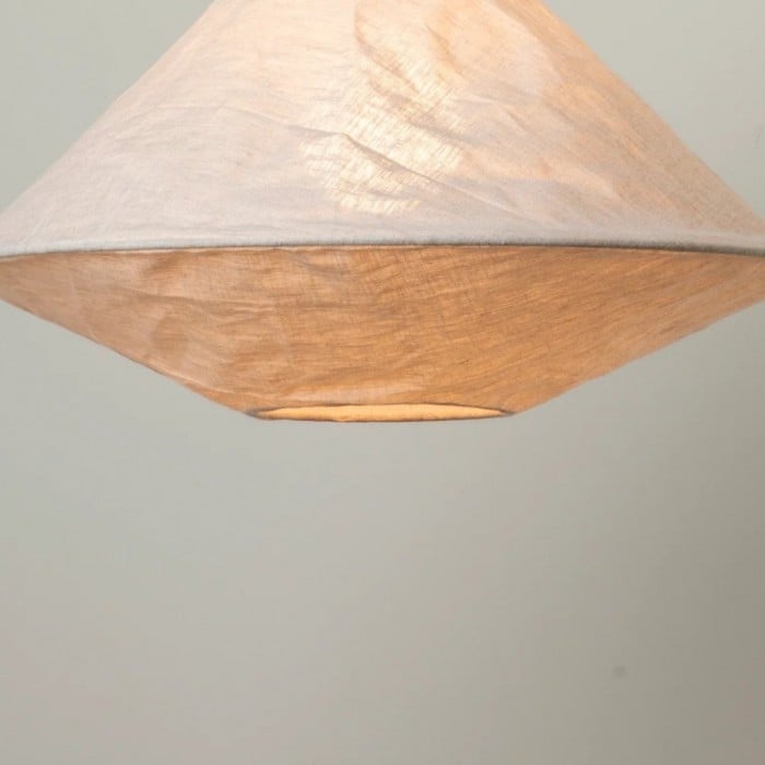 Abat-jour pliable en tissu Zalen - Suspension tissée artisanale pour salle à manger et entrée HL1918