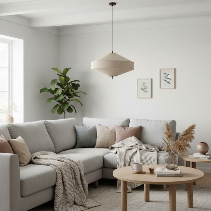 Zalen Layered Linen Pendelleuchte - Bronze Deckenleuchte für Wohn- und Esszimmer HL1916