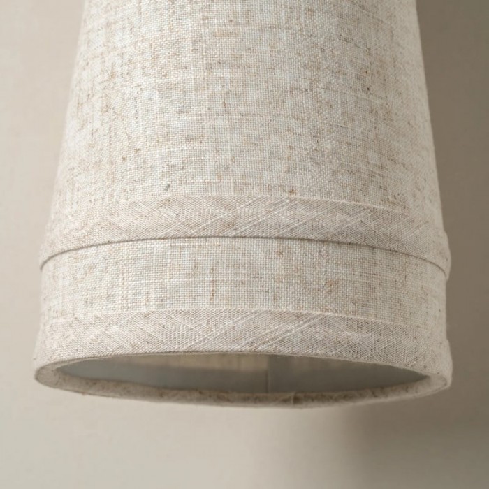 Kinkiet Zalen z teksturą lnu i brązu – miękki kinkiet w stylu retro do kącika do czytania HL1912