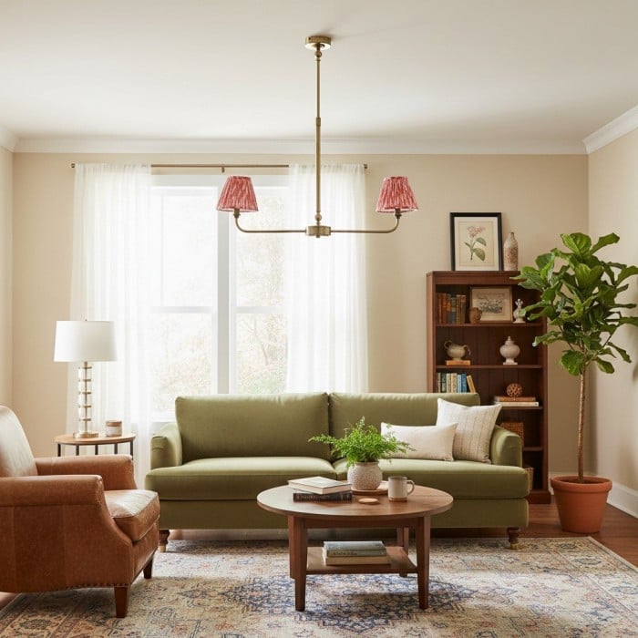 Zevatik Klassisk Ikat Mönstrad Tygkrona - Metallkrona med Fäste HL2116