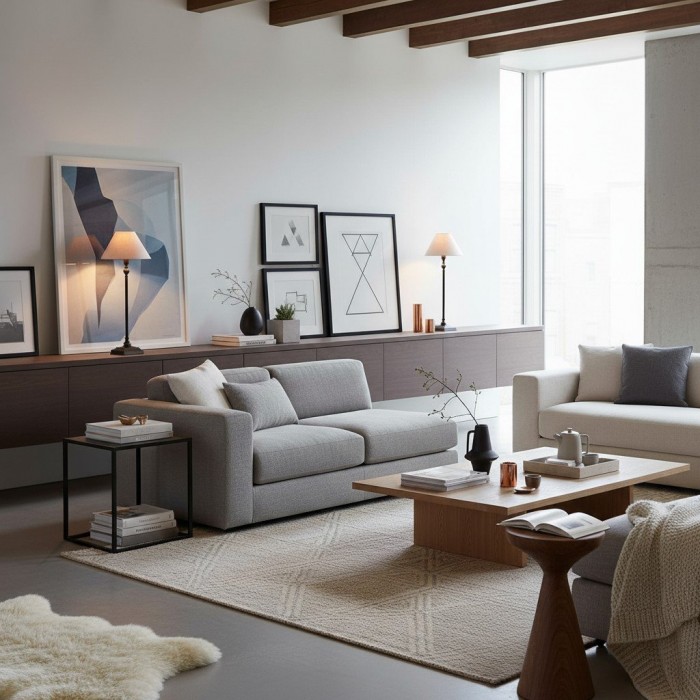 Lampa stołowa Zevatik z wąską nóżką i lnianym abażurem do oświetlenia nocnego HL2198