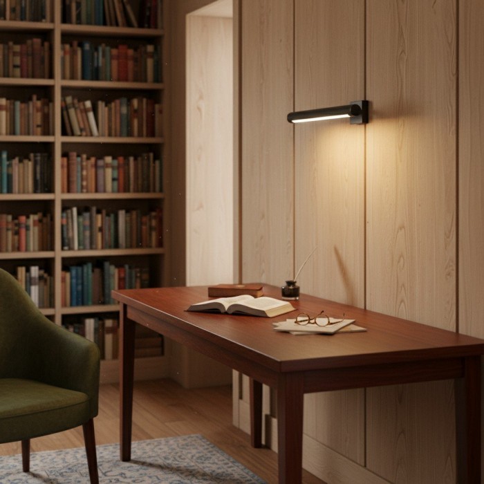 Zorv Sleek Picture Light - Applique da parete con struttura in metallo scanalato per esposizione di opere d'arte o foto HL1933