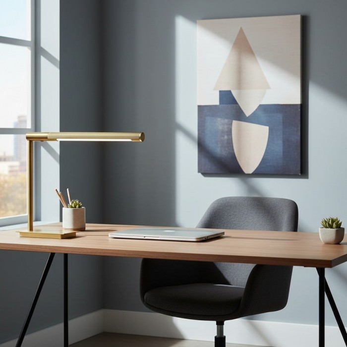 Lampa stołowa Zorv Task Table – ponadczasowa metalowa lampa stołowa z włącznikiem dotykowym do gabinetu lub salonu HL1935