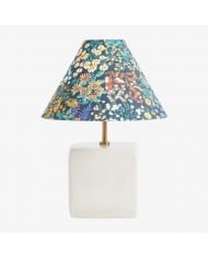 Linbron Modern Fabric Shade Table Lamp with Wood Base - Soft Ambient Lighting for Bedroom or Living Room HL1910