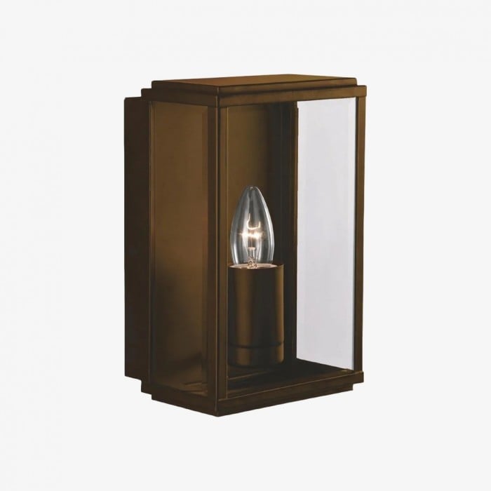 Applique murale d'extérieur Boxar - Structure en métal et verre transparent pour porches ou entrées HL2214