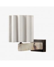 Clarione Art Deco wandlamp met transparante glazen kap - Modern metalen ontwerp voor gangen HL2112