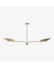 Clarione Art Deco 6-Light Linear Chandelier with Blown Glass Shades for Kitchen HL2125