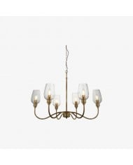 Lumvey Glass Round Chandelier - Elegant Pendant Light for Dining Room and Living Room HL1973