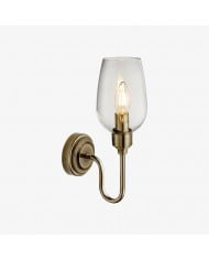 Applique murale Tela Classic en fer forgé à bras articulé - Luminaire rustique en métal, simple ou double, pour couloir et