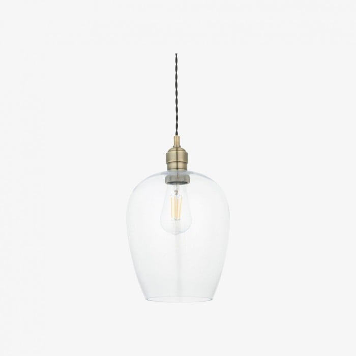 Clarione in hoogte verstelbare glazen hanglamp - Klassieke Art Deco lamp HL2231