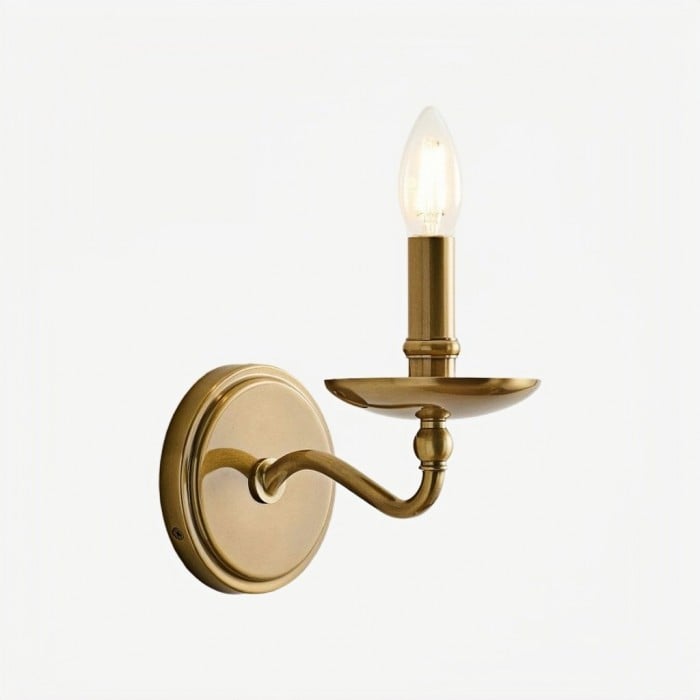 Applique murale Tela Classic en fer forgé à bras articulé - Luminaire rustique en métal, simple ou double, pour couloir et