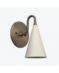 Applique murale Cremaris en métal avec abat-jour en tissu - Applique intemporelle pour éclairage intérieur HL2216