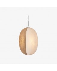 Panellux decoratieve hanglamp - Handgemaakte gebogen glazen panelen met geborsteld messing afwerking voor de hal HL2153