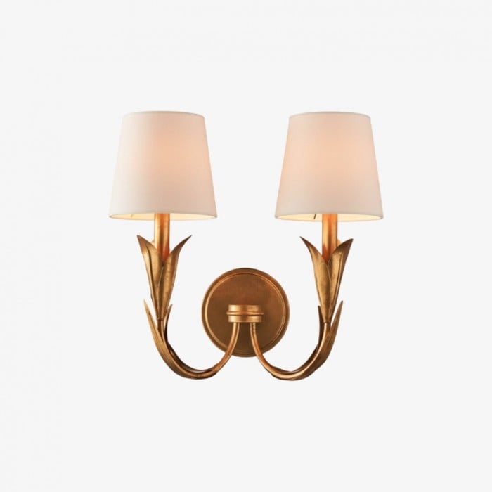 Applique murale Duova - Design avec bras métalliques incurvés en forme de roseau pour chambre, salon ou salle de bain HL1895