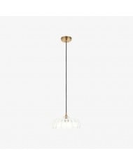 Frostine Outdoor Hanging Lantern - Geometric Leaded Glass for Garden Entryway HL2158